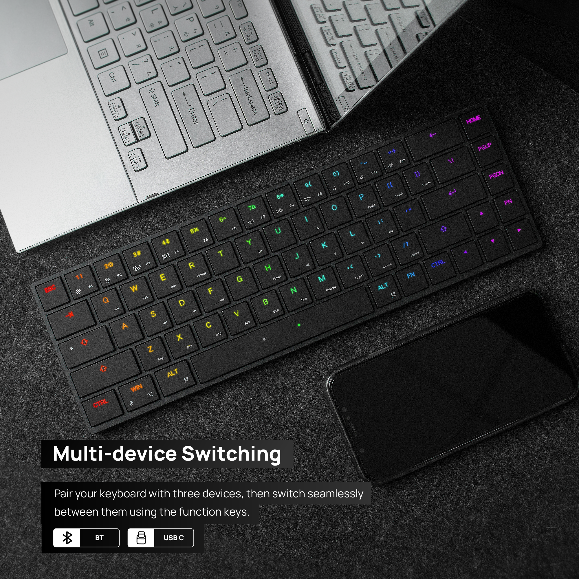 AIRONE BT Black - US | Mistel Keyboard